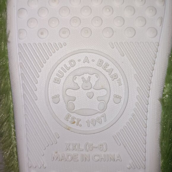 BUILD-A-BEAR PLUSH ZOMBIE BEAR SLIPPERS SIZE XXL 5-6 - Picture 9 of 9